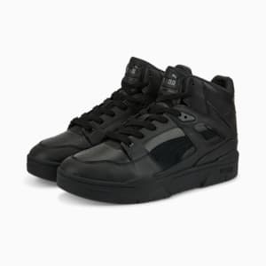 Slipstream Hi Leather Sneakers, Puma Black-Puma Black