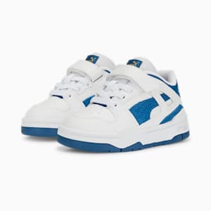Slipstream Suede Toddlers' Shoes, Puma White-Lake Blue
