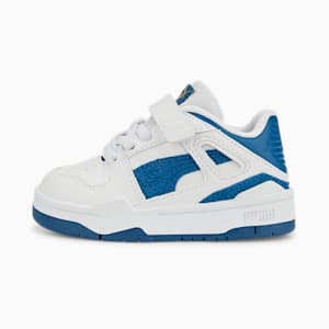 Tenis para bebés Slipstream Suede FS, Puma White-Lake Blue, extralarge
