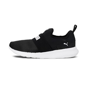 Relax Knit Slip On Men's Sneakers, PUMA Black-PUMA White, extralarge-IND