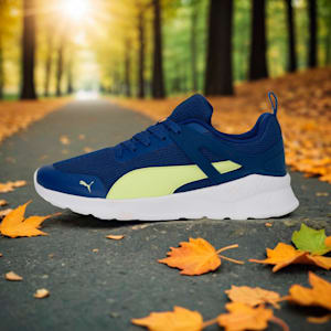 Amaze Runner Men's Sneakers, Blazing Blue-Light Lime-PUMA White, extralarge-IND