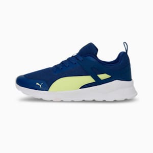 Amaze Runner Men's Sneakers, Blazing Blue-Light Lime-PUMA White, extralarge-IND