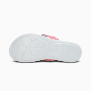 Daffodil Women's Flip-Flops, Platinum Gray-Sunset Pink, extralarge-IND