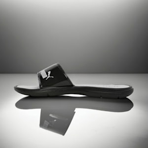 Silvia V4 Women's Slides, PUMA Black-Ash Gray, extralarge-IND
