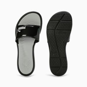 Silvia V4 Women's Slides, PUMA Black-Ash Gray, extralarge-IND