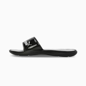 Silvia V4 Women's Slides, PUMA Black-Ash Gray, extralarge-IND