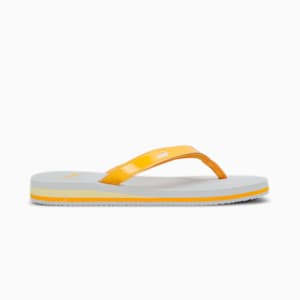 Alice Bling Women's Flip-Flops, Platinum Gray-Tangerine-Pale Lemon, extralarge-IND