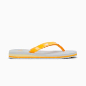 Alice Bling Women's Flipflops, Platinum Gray-Tangerine-Pale Lemon, extralarge-IND