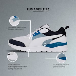 Puma Vellfire Unisex Sneakers, Blue Wash-Lake Blue-Parisian Night, extralarge-IND