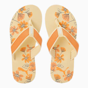 Sofi V4 Women's Flip-Flops, Light Straw-Clementine-PUMA White, extralarge-IND