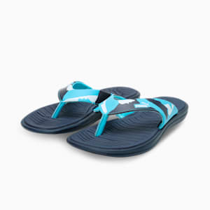Suzzana Slip V1 Women's Flip-Flops, PUMA Navy-Bright Aqua-Cobalt Glaze, extralarge-IND