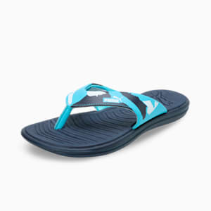 Suzzana Slip V1 Women's Flip-Flops, PUMA Navy-Bright Aqua-Cobalt Glaze, extralarge-IND