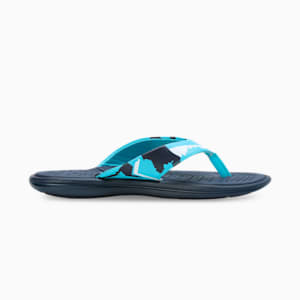 Suzzana Slip V1 Women's Flip-Flops, PUMA Navy-Bright Aqua-Cobalt Glaze, extralarge-IND