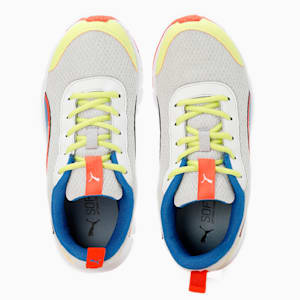 Racer V1 Youth Sneakers, Nimbus Cloud-Victoria Blue-Light Lime