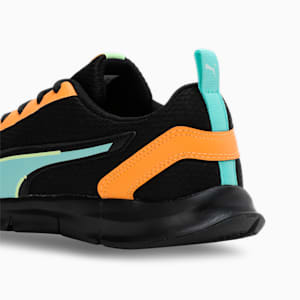 Racer V1 Youth Sneakers, PUMA Black-Zinnia-Electric Peppermint, extralarge-IND