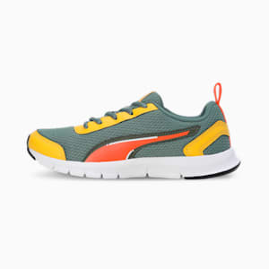 Racer V1 Youth Sneakers, Eucalyptus-Rickie Orange-Yellow Sizzle, extralarge-IND