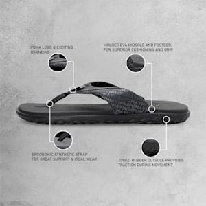 Galaxy Comfort V4 Flip-Flops, PUMA Black-PUMA White-Dark Shadow, extralarge-IND
