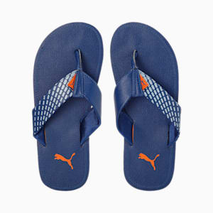 Ketava Duo V7 Men's Flip-Flops, Blazing Blue-Vibrant Orange-Blue Wash, extralarge-IND