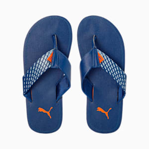 Ketava Duo V7 Men's Flipflops, Blazing Blue-Vibrant Orange-Blue Wash, extralarge-IND