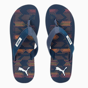 Contour V1 Unisex Flip-Flops, New Navy-Tangerine-Salmon, extralarge-IND