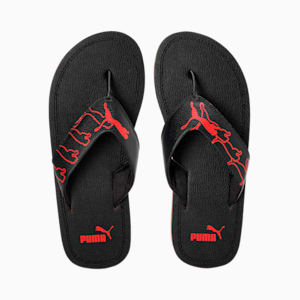 Luke V1 Unisex Flipflops, PUMA Black-Burnt Red, extralarge-IND