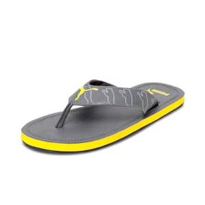 Luke V1 Unisex Flipflops, Dark Shadow-Sun Ray Yellow-Gray Violet, extralarge-IND