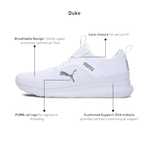 Duke Men's Sneakers, Puma White-Quarry, extralarge-IND