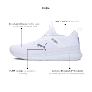 Duke Men's Sneakers, Puma White-Quarry, extralarge-IND