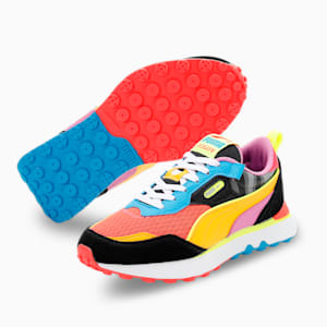 RIDER FV LAVA Youth Sneakers, Fiery Coral-Spectra Yellow-Ocean Dive