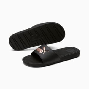 Cool Cat 2.0 Women's Slides, Cheap Urlfreeze Jordan Outlet Black-Rose Gold, extralarge