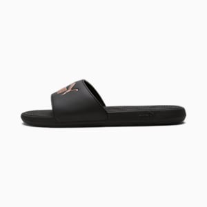 Cool Cat 2.0 Women's Slides, PUMA Black-Rose Gold, extralarge