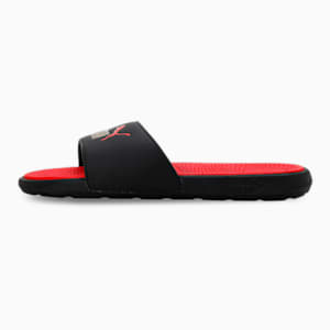 Cool Cat 2.0 Women's Slides, PUMA Black-Puma Team Gold-For All Time Red