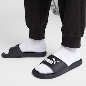 Cool Cat 2.0 Women's Slides, PUMA Black-PUMA White, extralarge