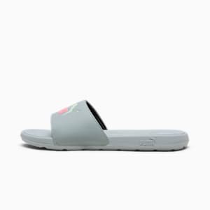Cool Cat 2.0 Women's Slides, Cool Mid Gray-Passionfruit-Fresh Mint, extralarge