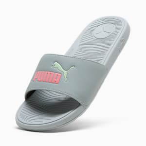 Cool Cat 2.0 Women's Slides, Cool Mid Gray-Passionfruit-Fresh Mint, extralarge