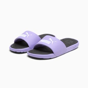 Cool Cat 2.0 Women's Slides, Lavender Alert-PUMA White-PUMA Black, extralarge