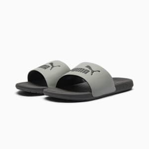 Cool Cat 2.0 Slides, Smokey Gray-PUMA Black, extralarge