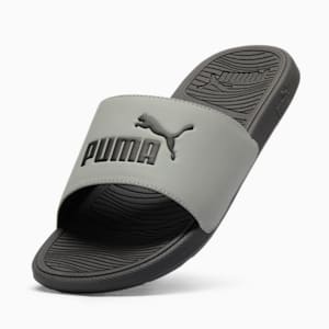 Cool Cat 2.0 Slides, Smokey Gray-PUMA Black, extralarge