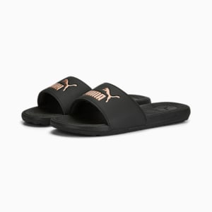 Cool Cat 2.0 BX Women's Slides, PUMA Black-Rose Gold, extralarge