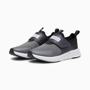 キッズ プーマ エボルブ スリップオン スニーカー 22-25cm, Cool Dark Gray-PUMA Black-PUMA White, extralarge-JPN