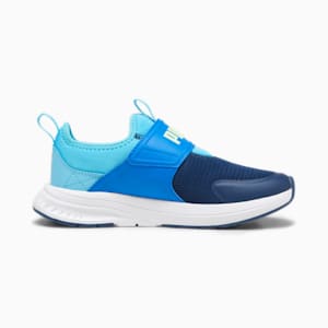 Evolve Slip On Youth Sneakers, Persian Blue-Bright Aqua-Spring Fern, extralarge-IND