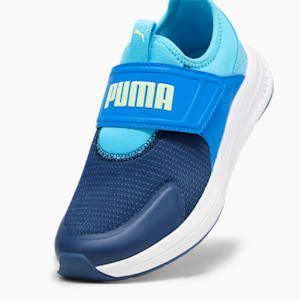 Evolve Slip On Youth Sneakers, Persian Blue-Bright Aqua-Spring Fern, extralarge-IND
