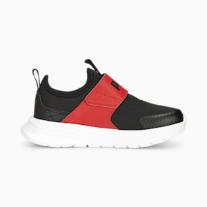 PUMA Evolve Slip-On Little Kids' Sneakers, PUMA Black-For All Time Red-PUMA White, extralarge