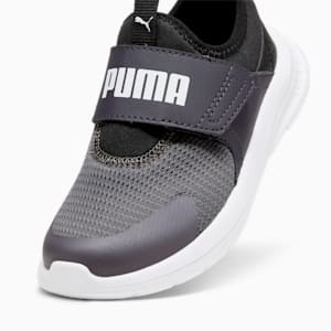 キッズ プーマ エボルブ スリップオン スニーカー 17-21cm, Cool Dark Gray-PUMA Black-PUMA White, extralarge-JPN