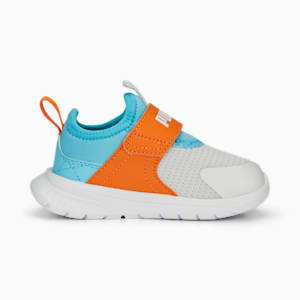 ベビー プーマ エボルブ スリッポン スニーカー 13-16cm, Feather Gray-Rickie Orange-PUMA White-Hero Blue