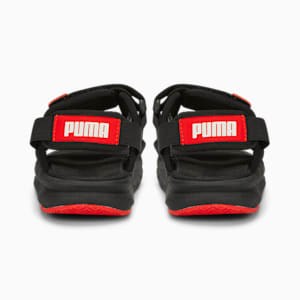 PUMA Evolve Little Kids' Sandals , PUMA Black-PUMA White-For All Time Red, extralarge