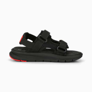 PUMA Evolve Little Kids' Sandals , PUMA Black-PUMA White-For All Time Red, extralarge
