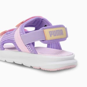 PUMA Evolve Kids' Sandals, Vivid Violet-Pearl Pink-Light Straw, extralarge-IND