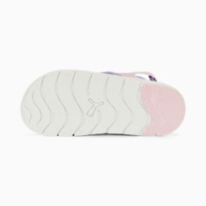 PUMA Evolve Little Kids' Sandals, Vivid Violet-Pearl Pink-Light Straw
