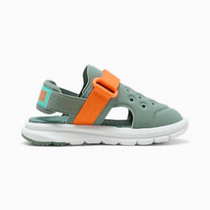 ベビー プーマ エヴォルブ サンダル 12-16.5cm, Green Moon-Orange Glo-Aquatic, extralarge-JPN